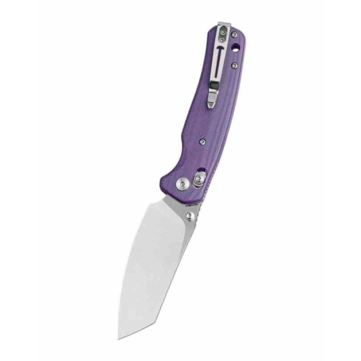 Couteau BESTECHMAN CICADA'S WING Lame Acier 10Cr15Mov Manche Purple G10 B-Lock BTKMK06M - Livraison Gratuite