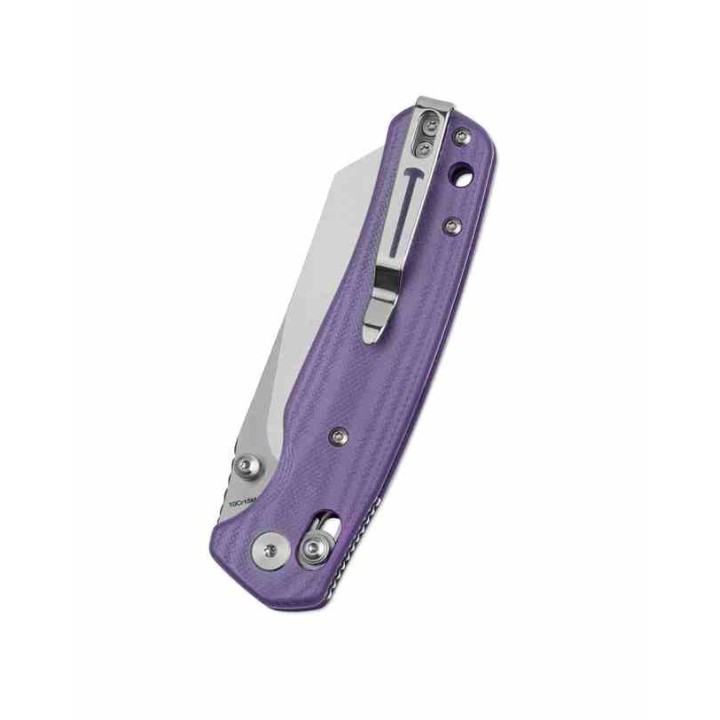 Couteau BESTECHMAN CICADA'S WING Lame Acier 10Cr15Mov Manche Purple G10 B-Lock BTKMK06M - Livraison Gratuite