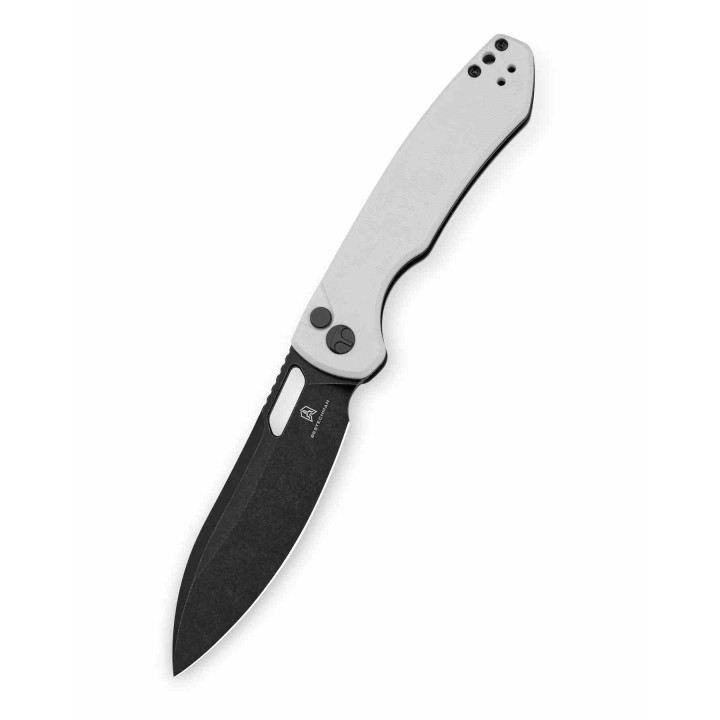 Couteau BESTECHMAN FIREBIRD Lame Acier D2 Acier D2 Manche White G10 Button Lock BTKMK05E - Livraison Gratuite