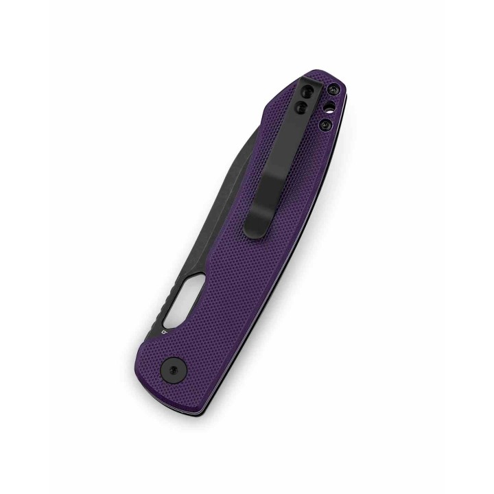 Couteau BESTECHMAN FIREBIRD Lame Acier D2 Acier D2 Manche Purple G10 Button Lock BTKMK05D - Livraison Gratuite