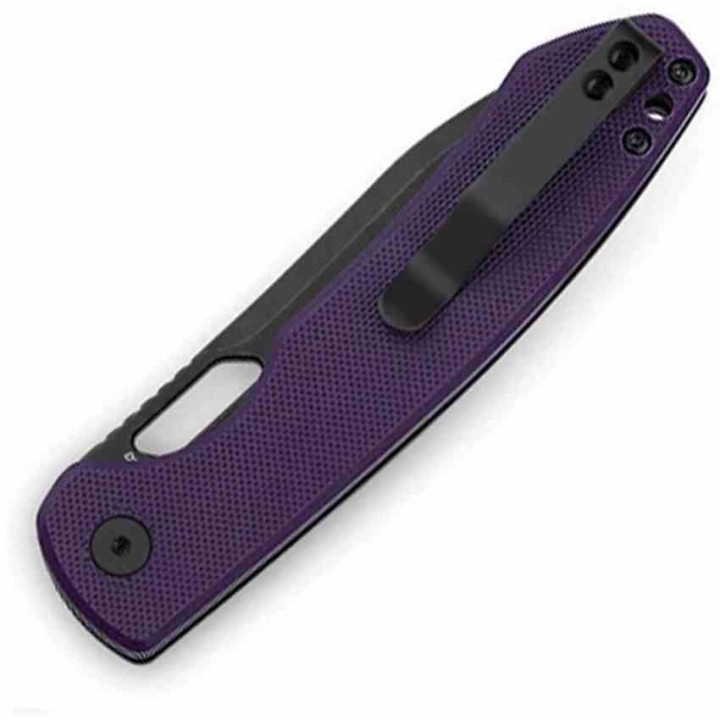 Couteau BESTECHMAN FIREBIRD Lame Acier D2 Acier D2 Manche Purple G10 Button Lock BTKMK05D - Livraison Gratuite