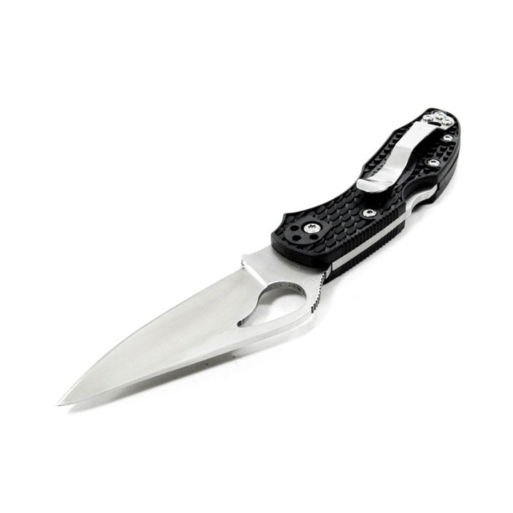 Couteau Spyderco Byrd Meadowlark2 Knife Black FRN Plain Edge Acier 8Cr13Mov BY04PBK2