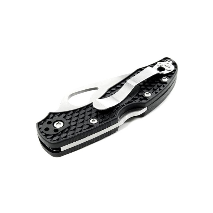 Couteau Spyderco Byrd Meadowlark2 Knife Black FRN Plain Edge Acier 8Cr13Mov BY04PBK2