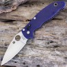 Couteau Spyderco Manix 2 Acier CPM S110V Manche Dark Blue G-10 Made USA SC101GPDBL2 - Livraison Gratuite