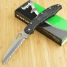 Couteau Spyderco Byrd Cara Cara 2 Rescue Lame Acier 8Cr13MoV Serrated Manche FRN BY17SBK2 - Livraison Gratuite