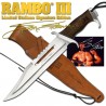 Couteau RAMBO III Signature Poignard RAMBO III Licence Officielle Etui Cuir RB9297 - Livraison Gratuite