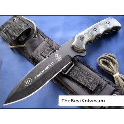 Couteau Tops Mission Team 21 Lame Carbone 1095 Manche Micarta Etui Nylon Ballistic Made In USA TPMT21 - Livraison Gratuite