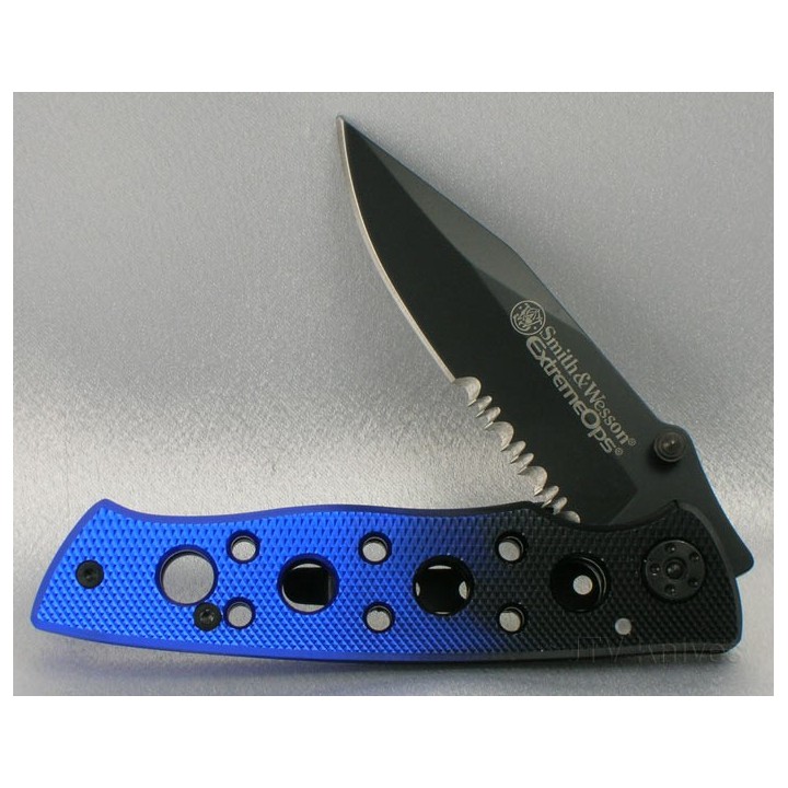 Couteau SMITH&WESSON SW111S EXTREM OPS SERRATED 440C
