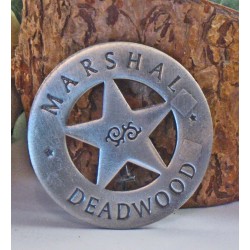 Lot de 3 Reproduction Western Etoile de Sheriff - Marshal Deadwood Badge MI3007 - Livraison Gratuite