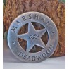 Lot de 3 Reproduction Western Etoile de Sheriff - Marshal Deadwood Badge MI3007 - Livraison Gratuite