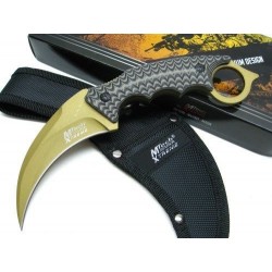 Couteau Karambit MTECH XTREME Acier Carbone/Inox 5mm Epaisseur Manche G-10 Etui Nylon MTX8140BN - Livraison Gratuite