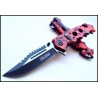 Couteau Tac Force Skull Rescue Linerlock A/O Lame Acier 440 Manche Alu Cutter/Brise Vitres TF809RD - Livraison Gratuite