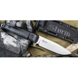 Couteau Tactical Survie Kizlyar Sturm Lame Acier AUS-8 Manche Kraton Etui Kydex Made Russia KK0025 - Livraison Gratuite