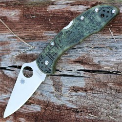 Couteau Spyderco Zome Delica 4 Lame Acier VG-10 Manche FRN Camo Made In Japan SC11ZFPGR - Livraison Gratuite