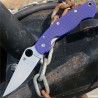 Couteau Spyderco Military Model Acier S110V Manche Dark Blue G-10 Made In USA SC36GPDBL - Livraison Gratuite