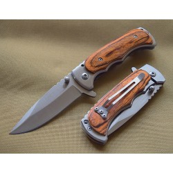 Lot de 3 Couteau Tac Force A/O Lame Acier Inox Manche Bois Pakka Wood TF934WD - Livraison Gratuite