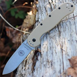 Couteau Esee Zancudo Desert Tan Lame Acier D2 Manche FRN Framelock BRK1302DT - Livraison Gratuite