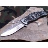 Couteau Dark Side A/O Tête de Mort Lame Acier Inox Manche Aluminium DSA024GY - Livraison Gratuite