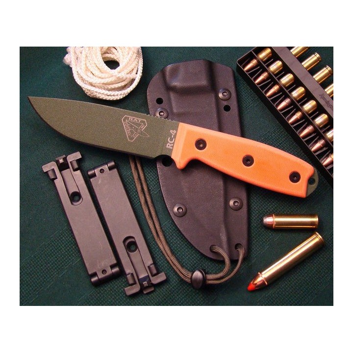COUTEAU RAT CUTLERY ESEE - RAT Cutlery RC-4 Orange OD Knife COUTEAU DE COMBAT RAT CUTLERY RC4POD - Livraison Gratuite