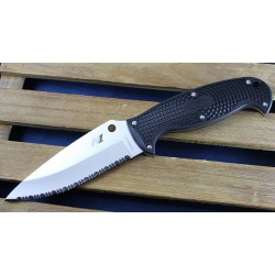 Couteau Spyderco Jumpmaster 2 Acier H1 Manche FRN Etui Boltaron Made In Japan SCFB24SBK2 - Livraison Gratuite