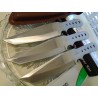 Lot de 3 Couteaux de Lancer Hibben Large Triple Thrower Tanto Lame Acier Inox Cible + Etui Cuir GH5003 - Livraison Gratuite