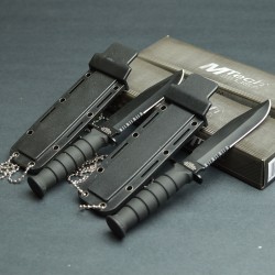 Lot de 2 Couteau de Cou Tactical Mini Kabai MTECH Acier 440 Façon Ka-Bar MT632CB - Livraison Gratuite