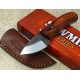 Couteau Fabrication Artisanale A partir d'une Lime Acier Carbone Manche Bois Etui Cuir SM0022 - Livraison Gratuite