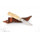 Couteau Karesuando Moose Special Lame Acier 12C27 Manche Bouleau/Renne Etui Cuir Made In Sweden KAR3507 - Livraison Gratuite