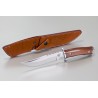 Poignard Maserin Siberian Knife Lame Acier 440 Guilloché Manche Bois Etui Cuir Made In Italy MAS987 - Livraison Gratuite