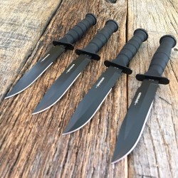 Lot de 4 Couteau de Cou Tactical Mini Kabai MTECH Acier 440 Façon Ka-Bar MT632CB - Livraison Gratuite