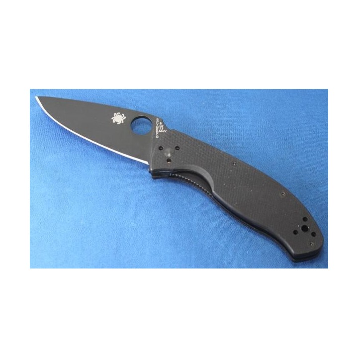 Couteau Spyderco Tenacious Black Acier 8Cr13MoV Manche Black G-10 SC122GBBKP - Livraison Gratuite