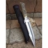Couteau Poignard De Chasse Frost Cutlery Lame Acier 3Cr13 Manche Imit Os Etui Nylon FSHP017 - Livraison Gratuite