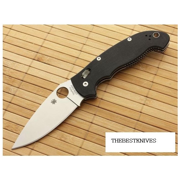 Couteau Spyderco Manix-2 XL Acier CPM-S30V Manche Black G-10 SPYDERCO Made In USA SC95GP2 - Livraison Gratuite