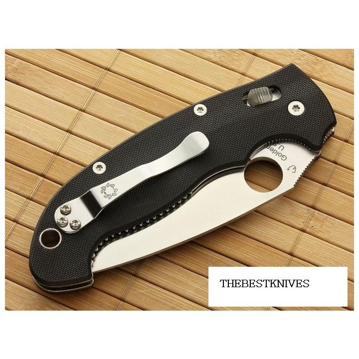 Couteau Spyderco Manix-2 XL Acier CPM-S30V Manche Black G-10 SPYDERCO Made In USA SC95GP2 - Livraison Gratuite