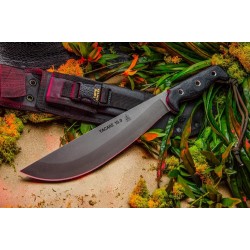 Couteau Bowie TOPS Knives Yacare Lame Acier 1095 Manche Micarta Etui Nylon Made USA TPYAC01 - Livraison Gratuite