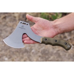 Hache Tomahawk Grandpas Axe Carbone 1095 Manche Micarta Etui Cuir Made USA TPGRAX01 - Livraison Gratuite