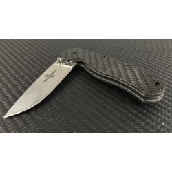 Couteau Ontario RAT 1 Carbon Fiber Lame Acier AUS-8 Manche Fibre Carbone/G-10 ON8886CF - Livraison Gratuite