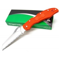 Couteau Spyderco Byrd Cara Cara 2 Orange Rescue Lame Acier 8Cr13MoV Serr Manche FRN BY17SOR2 - Livraison Gratuite