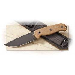 Couteau Poignard de Chasse Camping Rando Camp Acier 440 Manche Bois Etui  Nylon RR844 - Livraison Gratuite