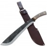 Couteau Machette Condor Jungolo Acier Carbone 1075 Manche Noyer Etui Cuir Made El Salvador CTK3915133 - Livraison Gratuite