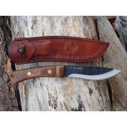 Couteau Condor Navajo Huron Acier Carbone 1095 Manche Noyer Etui Cuir Made El Salvador CTK2806425 - Livraison Gratuite