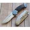 Couteau Gentleman Folder A/O Lame Acier Inox Manche Titane/Bois Framelock MTA967BB - Livraison Gratuite