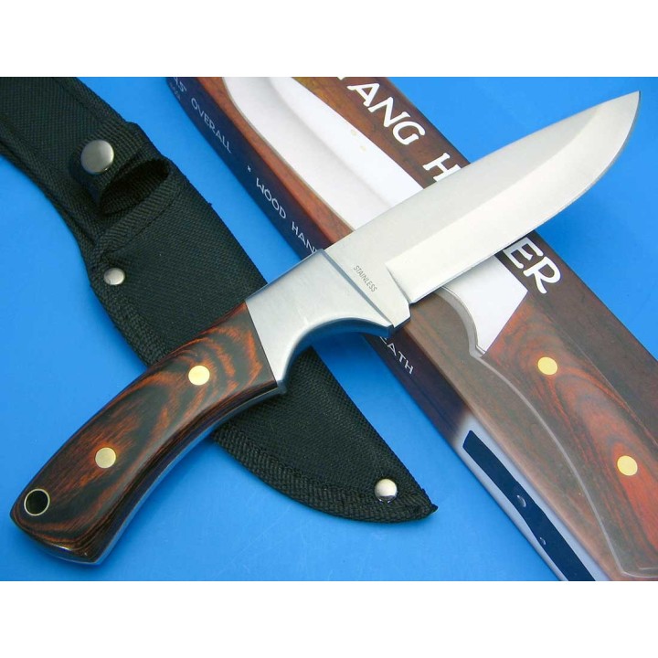 Lot de Couteaux - 3 Couteaux de Chasse Survie Rando Acier 440 Manche Bois CN210915 - Livraison Gratuite