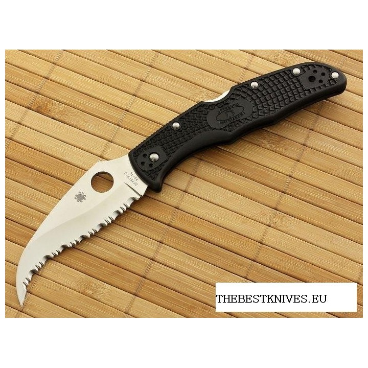 Couteau Spyderco Matriarch 2 Acier AUS-8 Spyderco Made In Japan SC12SBK2 - Livraison Gratuite