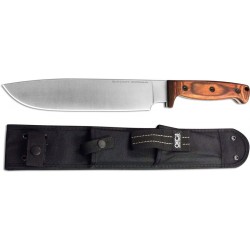 Couteau Ontario Bushcraft Woodsman Lame Acier 5160 Manche Bois Made USA ON8697 - Livraison Gratuite