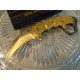 Couteau Tac Force Karambit A/O Gold Lame Acier 3Cr13 Manche Aluminium TF957GD - Livraison Gratuite