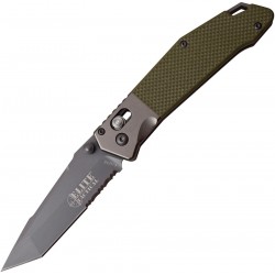 Couteau Elite Tactical Rapid Lock Green Tanto Serr Acier 8Cr13Mov Manche G-10 ELT1027GN - Livraison Gratuite