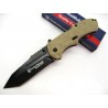 Couteau Automatique Smith&Wesson Tanto Black Ops Acier 4034 Manche Alu Desert Tan SWBLOP3TD - Livraison Gratuite