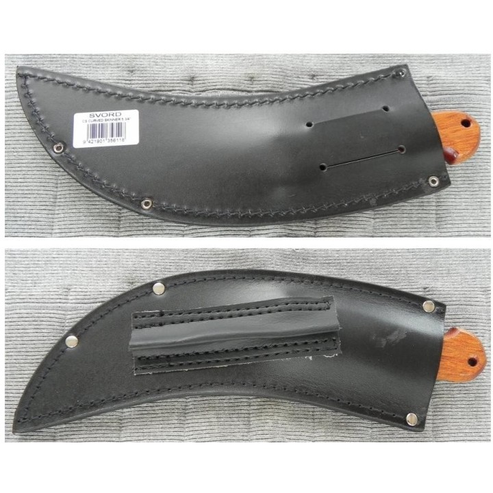 Couteau de Survie Svord Curved Skinner Carbone 1095 Manche Bois bushcraft Made In New Zeland SVCS - Livraison Gratuite