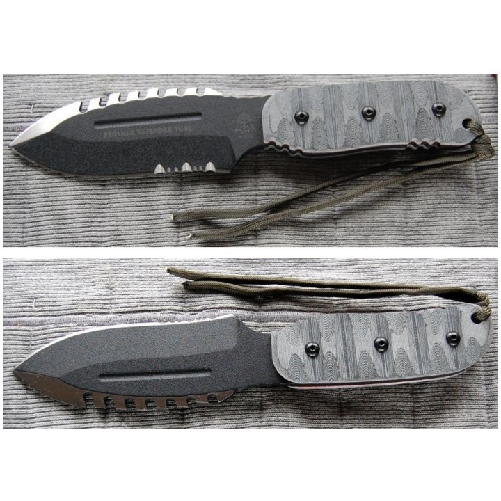 Couteau de Combat Tops Stryker Defender Tool Acier 1095 Micarta Tops Knives Made In USA TPDEFT01 - Livraison Gratuite
